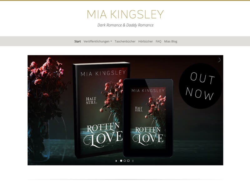 Website der Bestsellerautorin Mia Kingsley