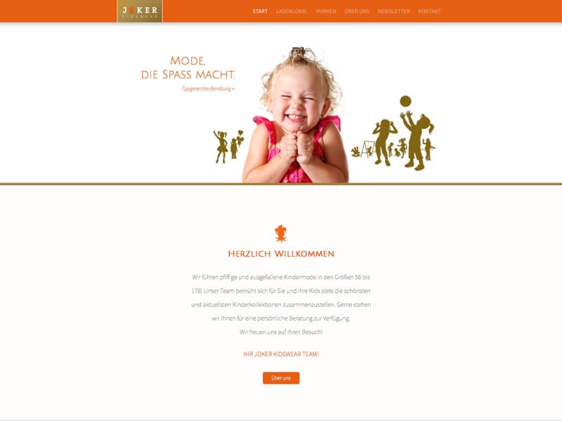 Website von Joker Kidswear in Leichlingen.